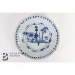 English Delft Blue and White Plate