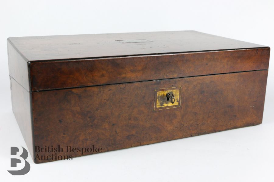 Burr Wood and Coromandel Writing Box - Image 9 of 10