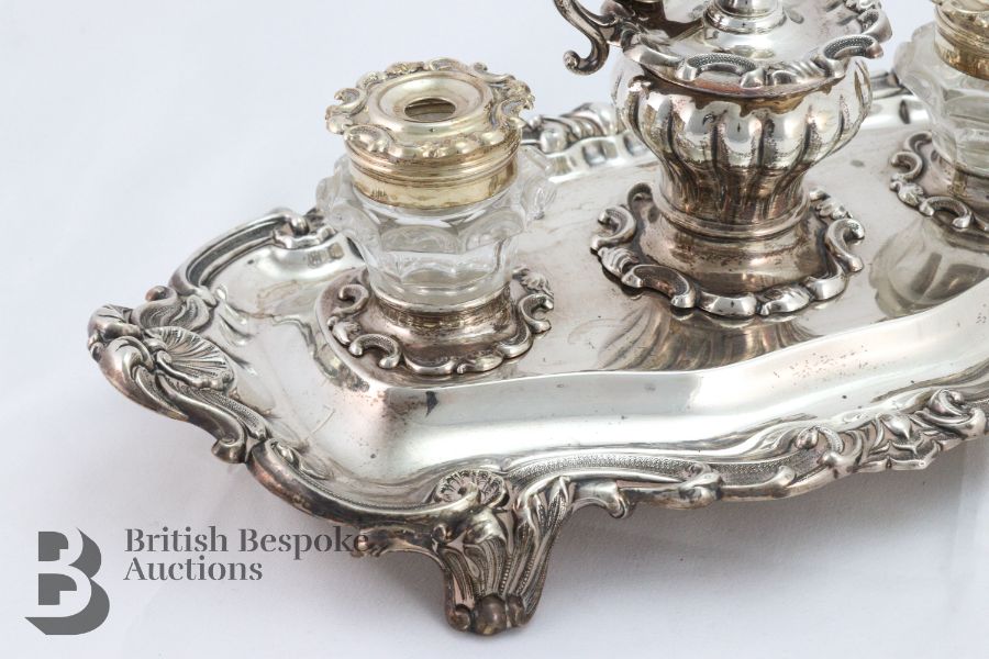George IV Silver Ink Stand - Image 4 of 8