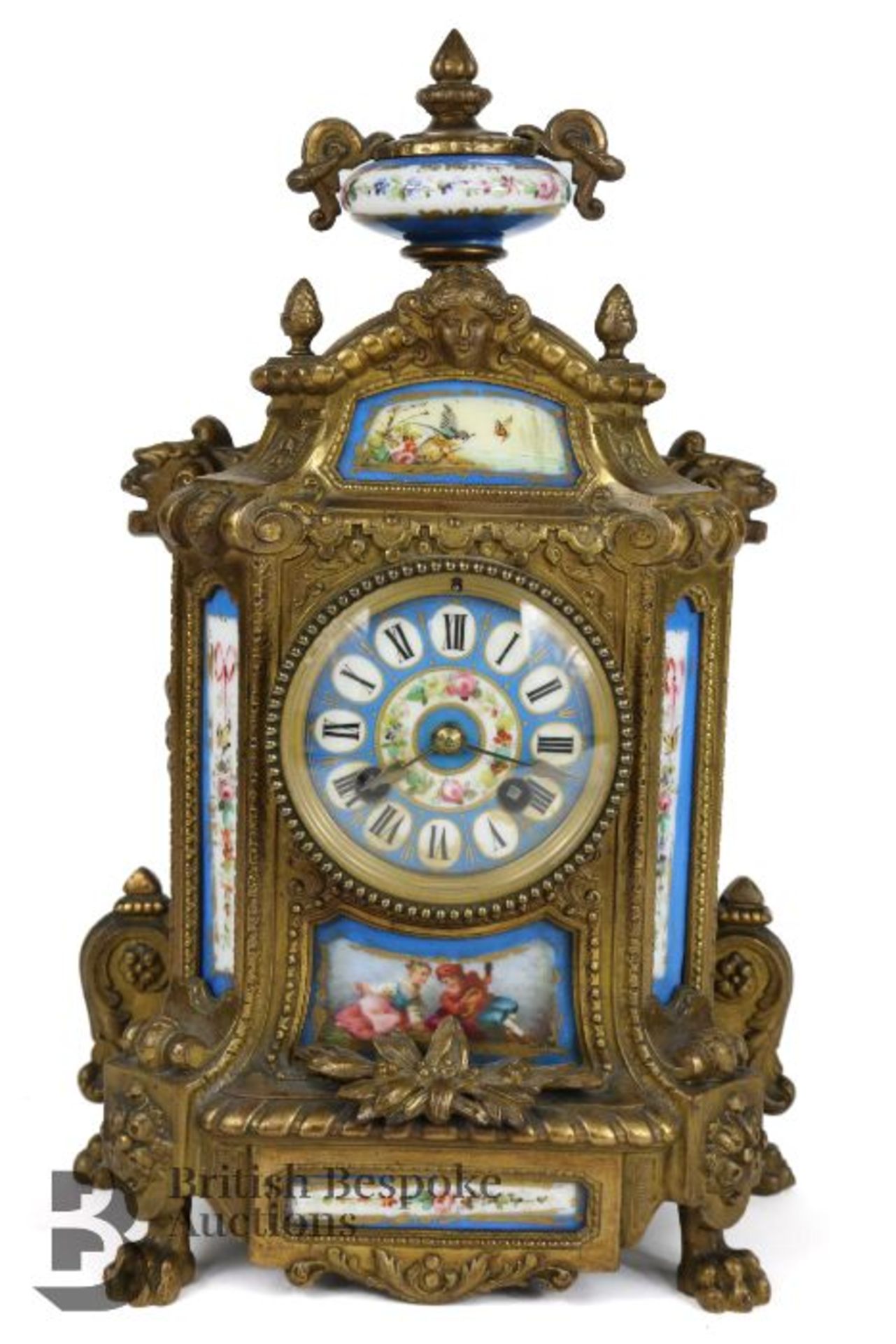 Sevres Style Mantel Clock - Bild 2 aus 12
