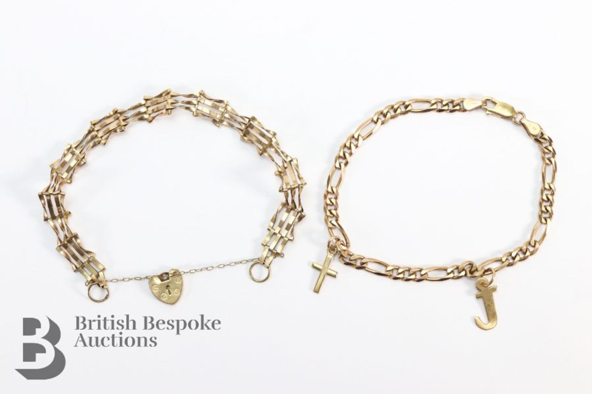 9ct Gold Gate-Link Bracelet