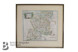 Robert Morden Hand Coloured Map