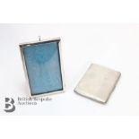 Silver Cigarette Case and a Silver Frame