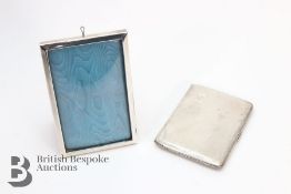 Silver Cigarette Case and a Silver Frame