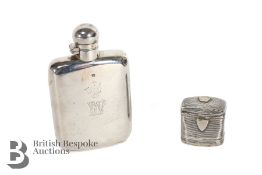 Edward VII Silver Hip Flask