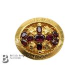 Victorian 14/15ct Yellow Gold and Garnet Brooch