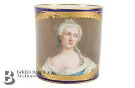 Portrait of Madame Victoire French Sevres Coffee Can