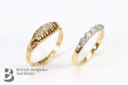 18ct Yellow Gold Five Stone Diamond Ring