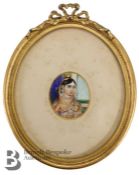 Indian Portrait Miniature - Ranee of Banda