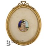 Indian Portrait Miniature - Ranee of Banda