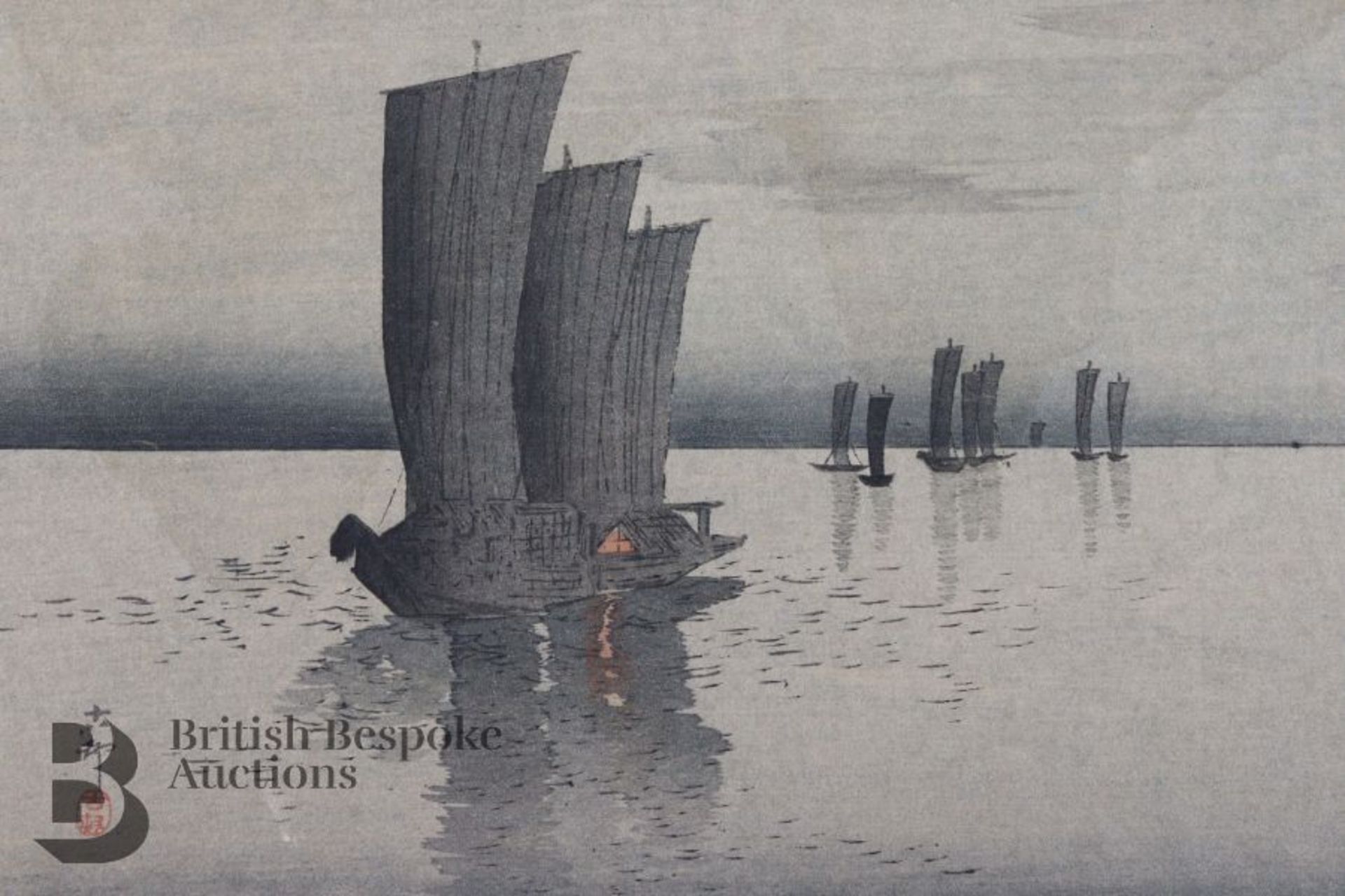 Japanese Woodblock Print and Album - Bild 3 aus 9