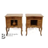 Pair of Fruitwood Bedside Cabinets