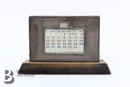 George V Silver Desk Calendar