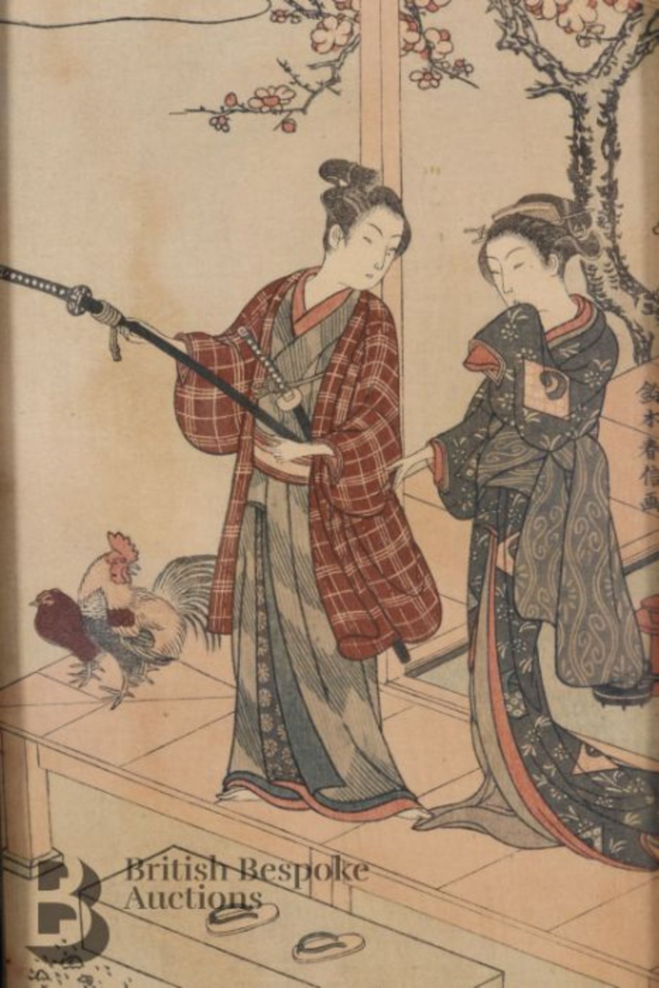 Harunobu Suzuki Woodblock Print - Image 2 of 3