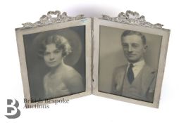 Double Silver Picture Frame