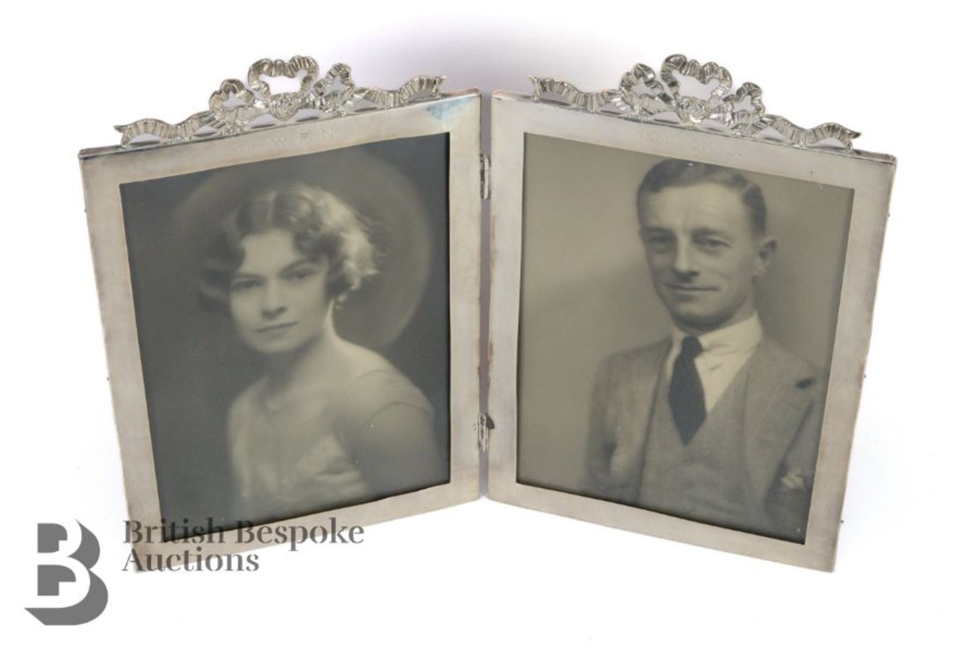 Double Silver Picture Frame