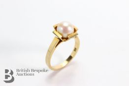 9ct Yellow Gold Pearl Dress Ring