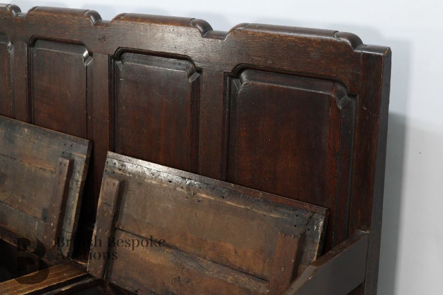 18th Century Double Monk's Bench - Image 5 of 7