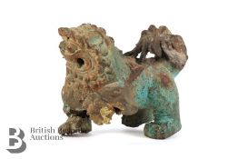 Antique Cast Bronze Foo Dog