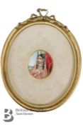 Three Indian Portrait Miniatures - Ranee of Banda, Begum of Bhopal and Begum Sumroo