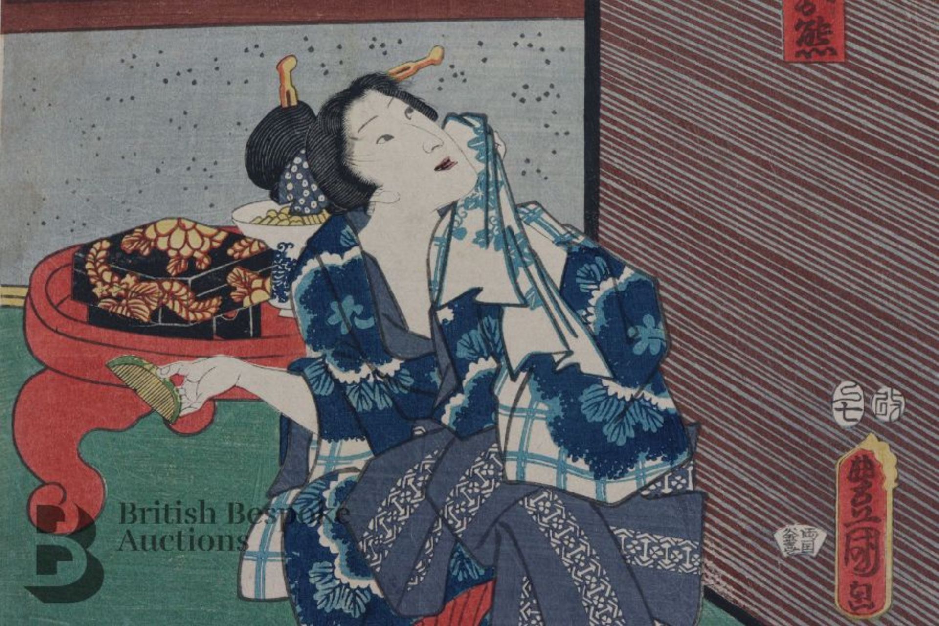 Utagawa Kunisada Woodblock Print - Image 3 of 6
