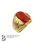 Asian 14ct Gold Coral Ring