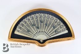 Late 19th Century Organza and Lace Fan