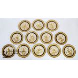 Twelve Gilded Cabinet Plates