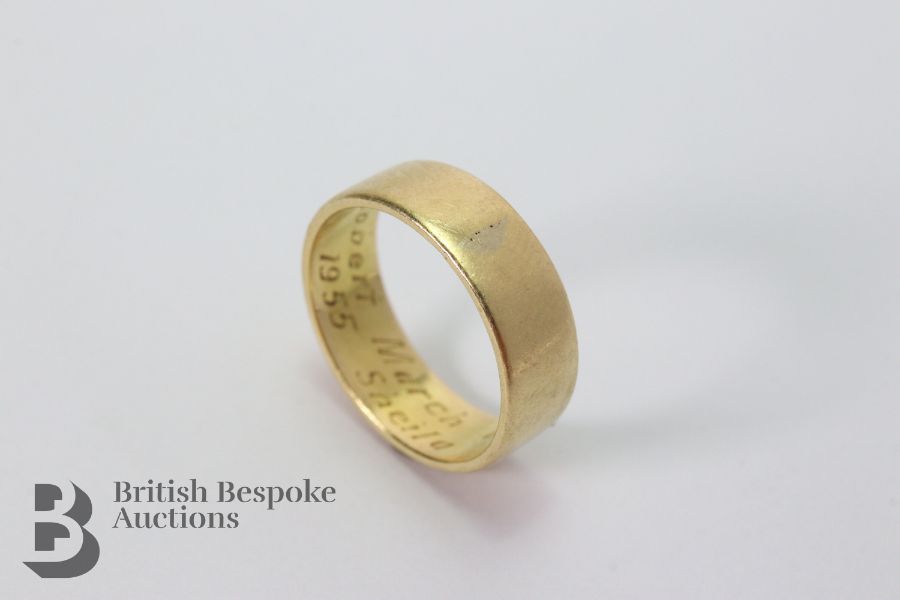 18ct Yellow Gold Wedding Band - Image 2 of 3