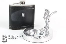 Rolls Royce Desk Ashtray and Drinks Flask