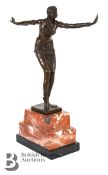Dimetri H Ciperus Bronze of a Flapper Girl