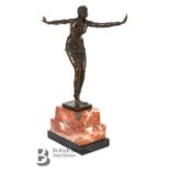 Dimetri H Ciperus Bronze of a Flapper Girl