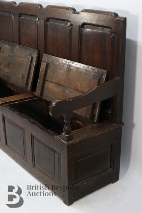 18th Century Double Monk's Bench - Image 4 of 7