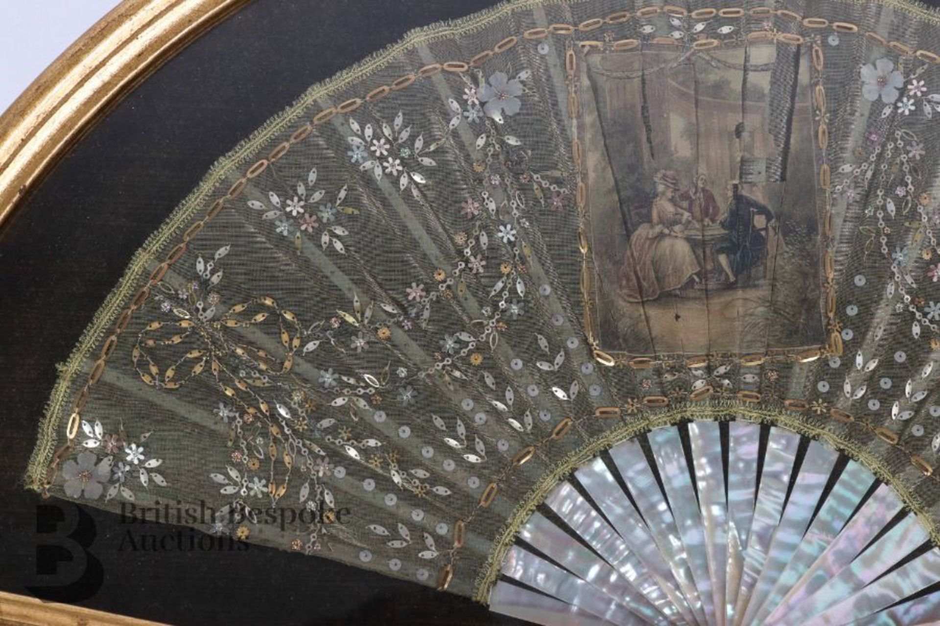 19th Century Organza and Lace Fan - Bild 8 aus 9
