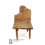 Antique Provençal Elm Chair