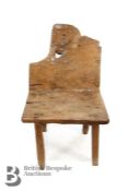 Antique Provençal Elm Chair