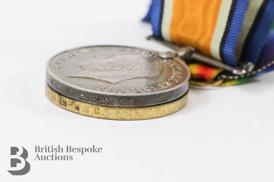 World War One British War and Victory Medals - PTE W Cowan - Image 8 of 8