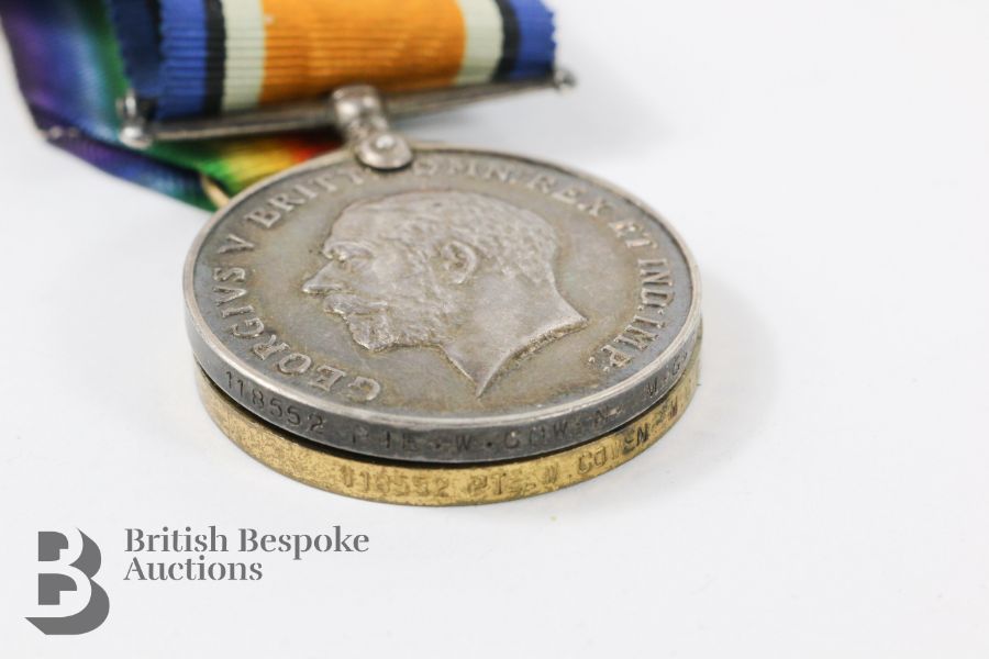 World War One British War and Victory Medals - PTE W Cowan - Image 6 of 8