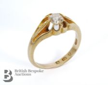 Gentleman's 18ct Yellow Gold Diamond Ring