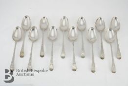 Twelve Victorian Silver Tablespoons