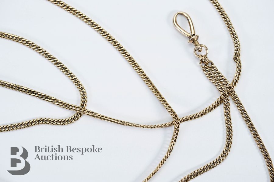 Antique 9ct Gold Muff Chain - Image 2 of 3