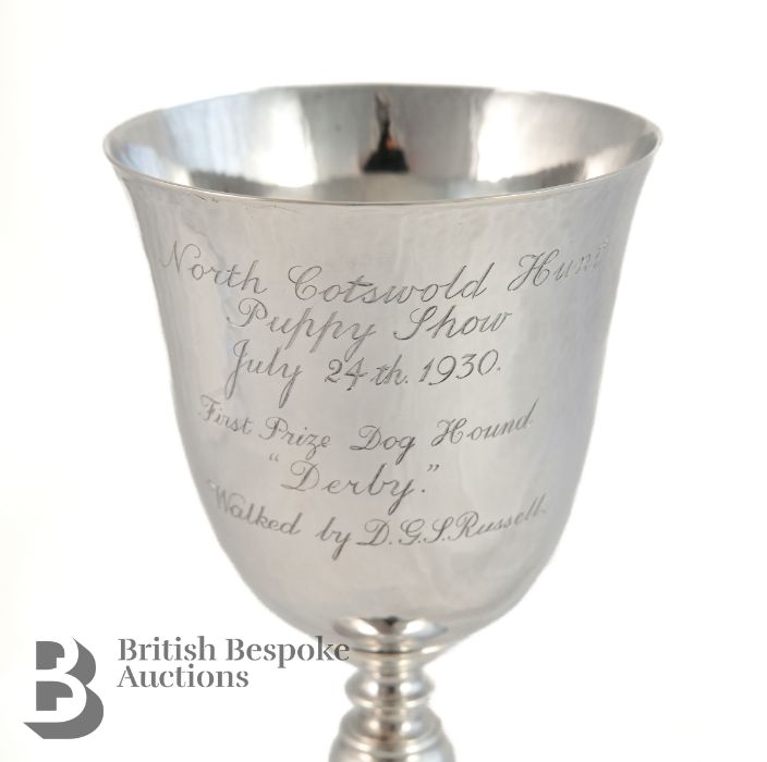 George V Guild of Handicraft Silver Chalice - North Cotswold Hunt Puppy Show 1930 - Image 4 of 5