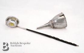 George III Silver Wine Funnel and Strainer