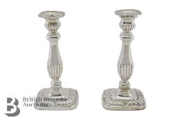Pair of Silver Edward VII Candlesticks