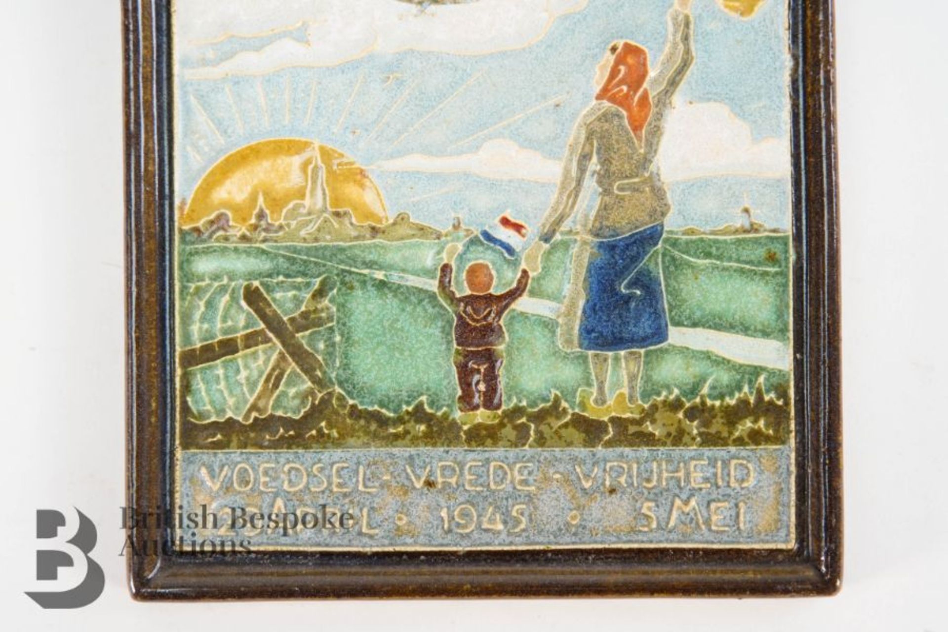 WWII Delft Tile - Image 2 of 3