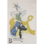 Léon Bakst Limited Edition Coloured Lithograph for La Peri Ballet Russes