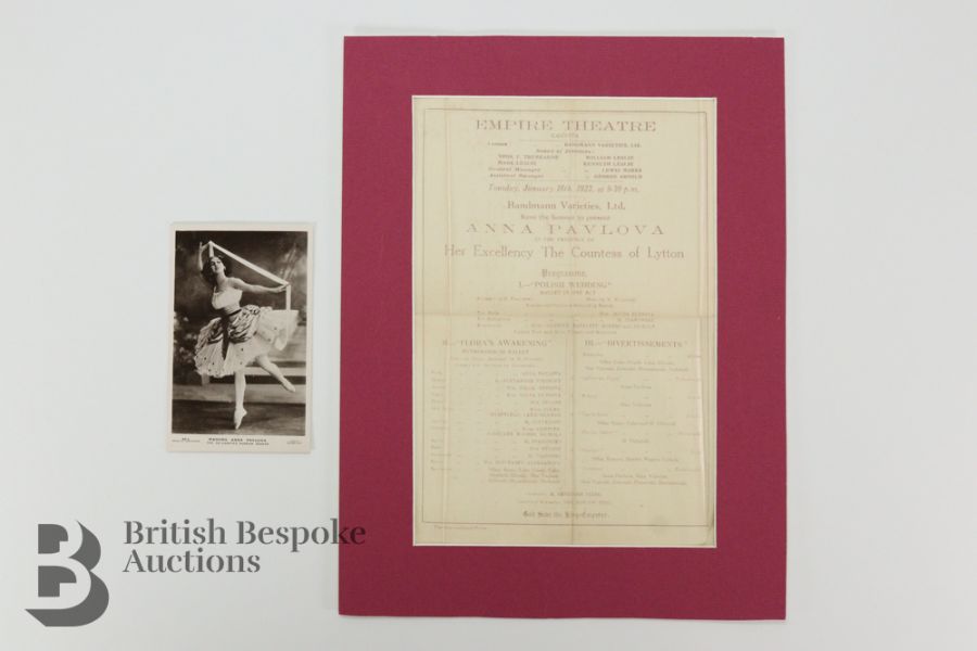 1923 Silk Ballet Programme - Anna Pavlova