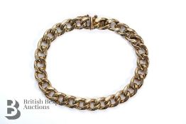 Italian 9ct Gold Curb Link Bracelet