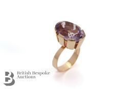 14ct Yellow Gold and Amethyst Dress Ring