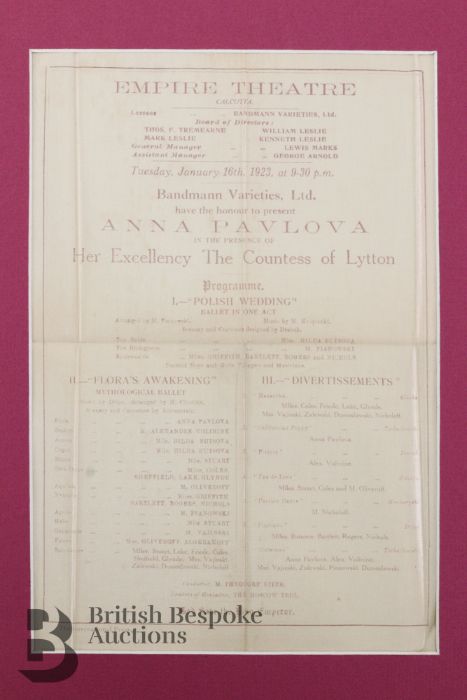 1923 Silk Ballet Programme - Anna Pavlova - Image 5 of 9